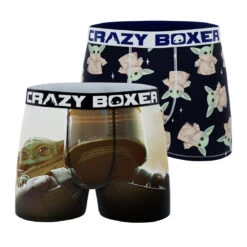 CRAZYBOXER The Mandalorian Baby Yoda Men's Boxer Briefs (2 Pack)