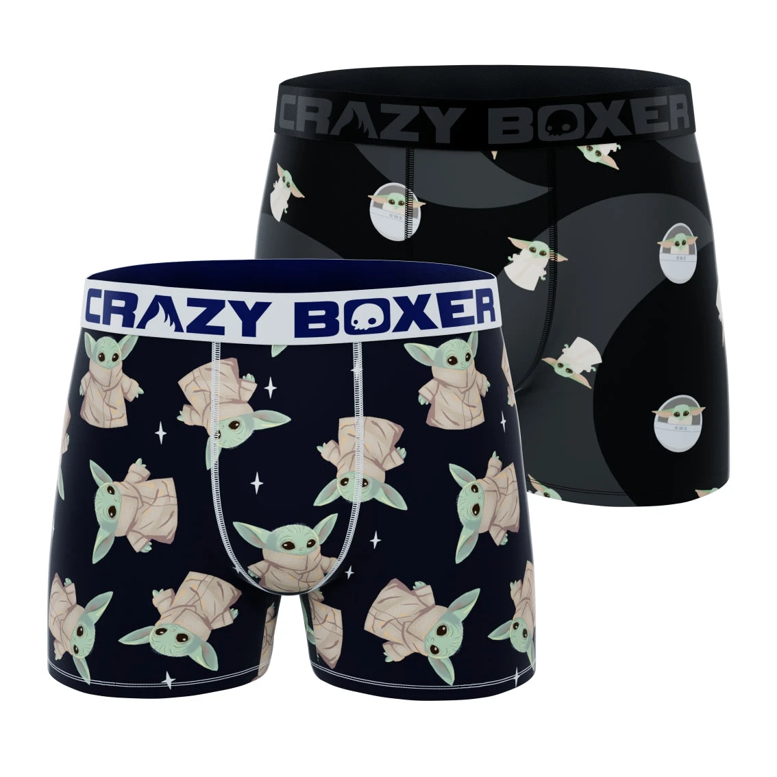 CRAZYBOXER The Mandalorian Master Baby Yoda Men's Boxer Briefs(2 Pack) 1 CRAZYBOXER The Mandalorian Master Baby Yoda Men's Boxer Briefs(2 Pack)