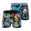 CRAZYBOXER The Mandalorian Vhs Men's Boxer Briefs (Pack 2)