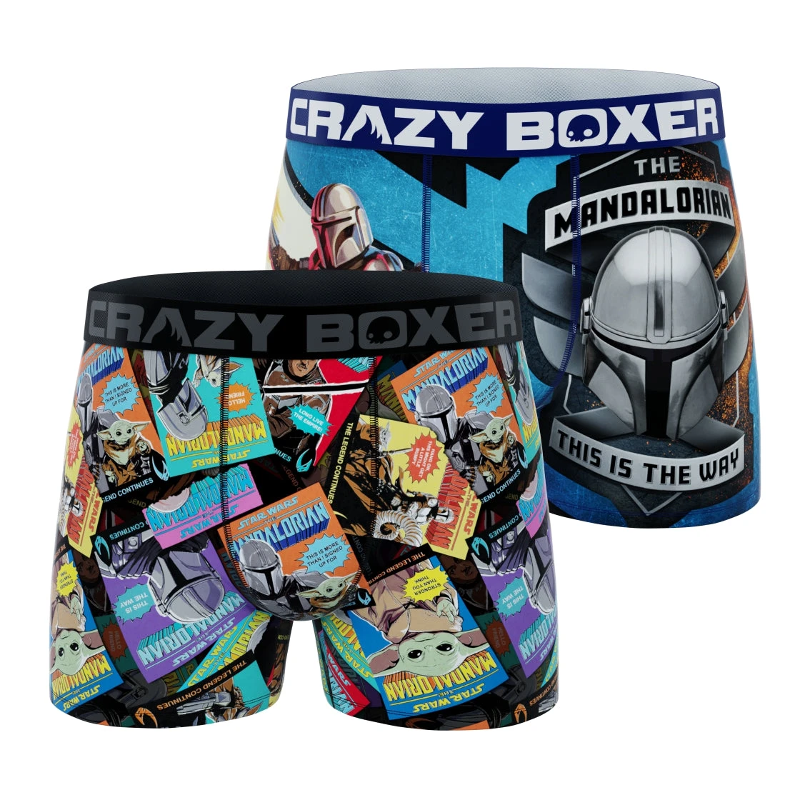 CRAZYBOXER The Mandalorian Vhs Men's Boxer Briefs (Pack 2) 1 CRAZYBOXER The Mandalorian Vhs Men's Boxer Briefs (Pack 2)