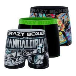 CRAZYBOXER The Mandalorian WALKING Men's Boxer Briefs (3 Pack)