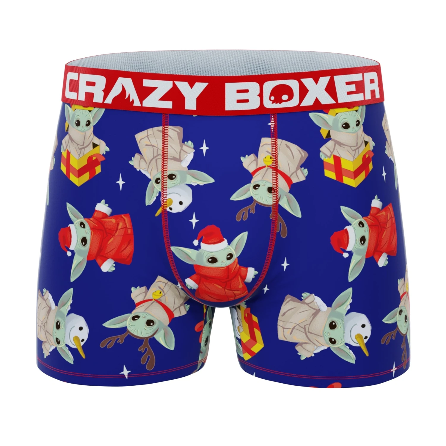 CRAZYBOXER Mandalorian Baby Yoda Holiday Men's Boxer Briefs 1 CRAZYBOXER Mandalorian Baby Yoda Holiday Men's Boxer Briefs