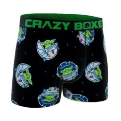 CRAZYBOXER The Mandalorian Baby Yoda Holiday Men's Boxer Briefs -Crazy Boxer CBMAN0103STAR 3