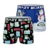 CRAZYBOXER Mandalorian Snowman &Christmas Men's Boxer Briefs (2 Pack)