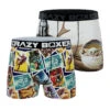 CRAZYBOXER The Mandalorian Baby Yoda Tarot Cards Men's Boxer Briefs (2 Pack)