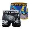 CRAZYBOXER The Mandalorian Black And White Ride Men's Boxer Briefs (2 Pack)