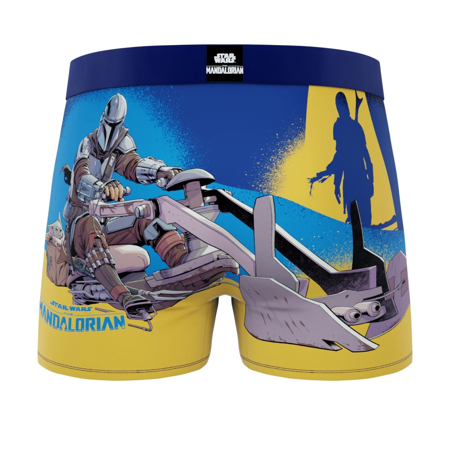 CRAZYBOXER The Mandalorian Black And White Ride Men's Boxer Briefs (2 Pack) 3 CRAZYBOXER The Mandalorian Black And White Ride Men's Boxer Briefs (2 Pack) - Image 3