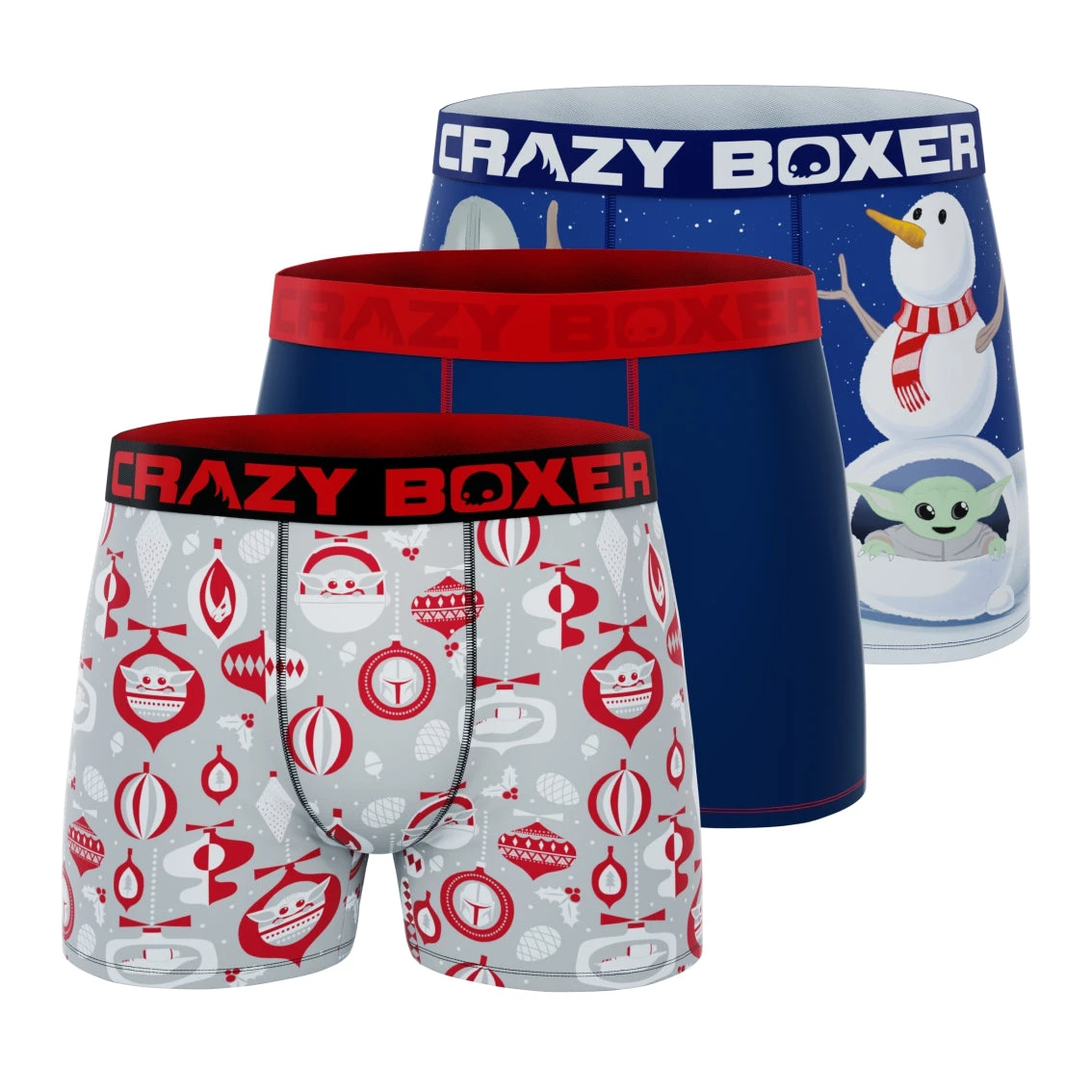 CRAZYBOXER The Mandalorian XMASMen's Boxer Briefs (3 Pack) 1 CRAZYBOXER The Mandalorian XMASMen's Boxer Briefs (3 Pack)