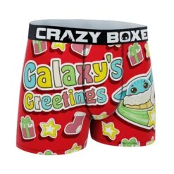 CRAZYBOXER The Mandalorian Galaxy's Greetings Men's Boxer Briefs -Crazy Boxer CBMAN0105GREE 3