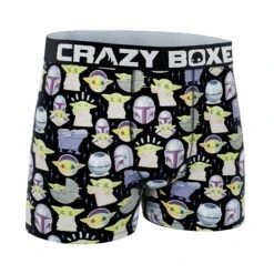 CRAZYBOXER The Mandalorian Faces Men's Boxer Briefs -Crazy Boxer CBMAN0105PURP 3