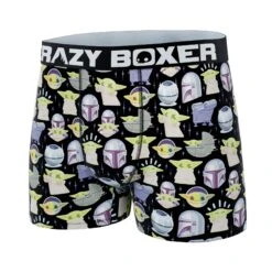 CRAZYBOXER The Mandalorian Faces Men's Boxer Briefs -Crazy Boxer CBMAN0105PURP 4