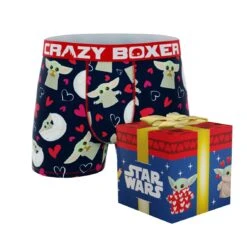 CRAZYBOXER Mandalorian Valentine Breathable Men's Soft Boxer Briefs (Creative Packaging)