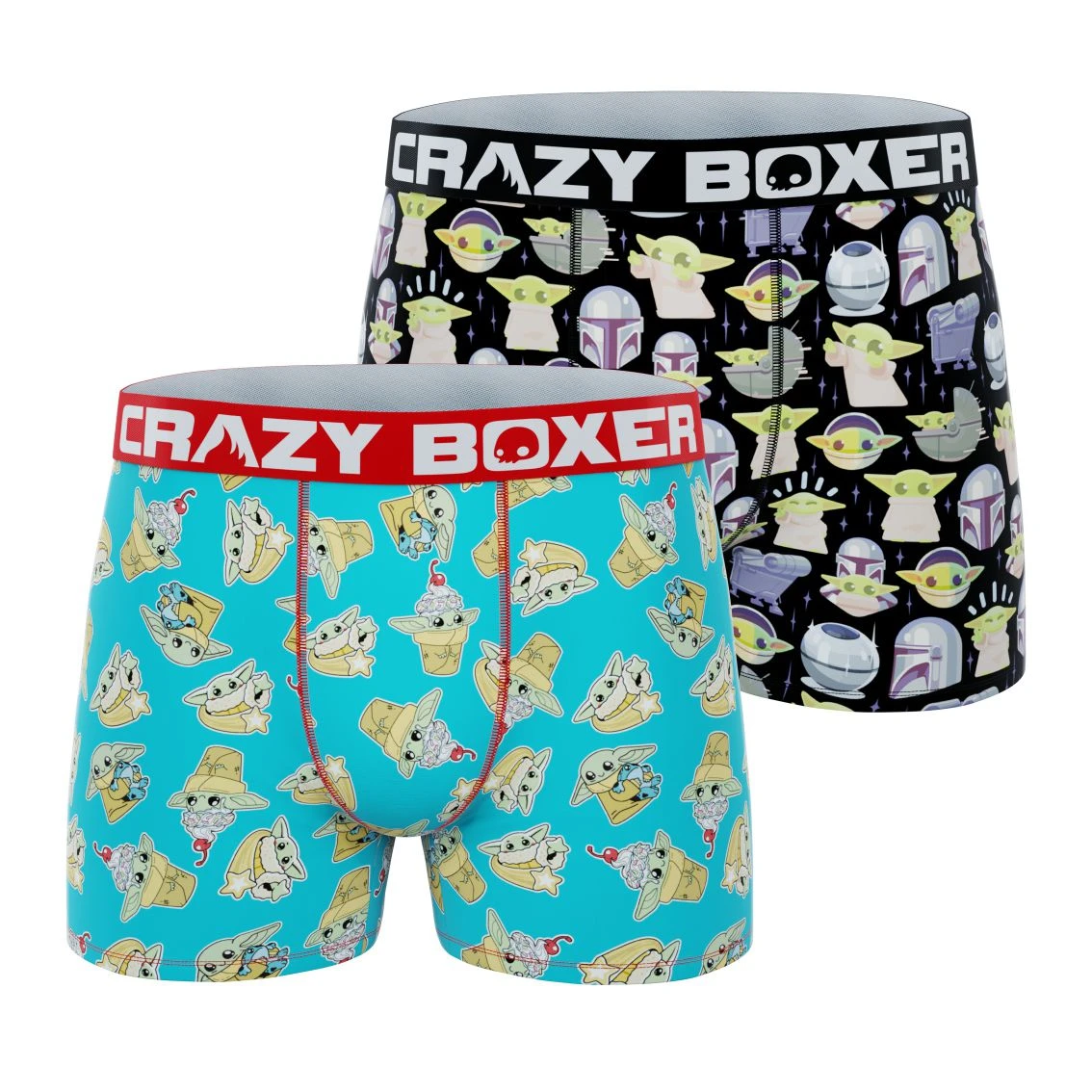 CRAZYBOXER The Mandalorian Faces Men's Boxer Briefs (2 Pack) 1 CRAZYBOXER The Mandalorian Faces Men's Boxer Briefs (2 Pack)