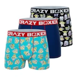 CRAZYBOXER The Mandalorian Faces Men's Boxer Briefs (3 Pack)