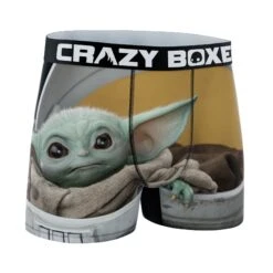CRAZYBOXER The Mandalorian Baby Yoda Face Men's Boxer Briefs -Crazy Boxer CBMAN01ALO 3