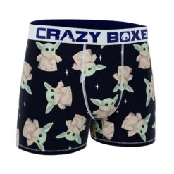 CRAZYBOXER Mandalorian Baby Yoda Black Men's Boxer Briefs -Crazy Boxer CBMAN01BBY5 3