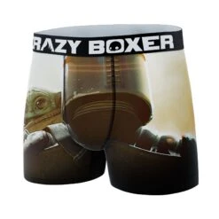 CRAZYBOXER The Mandalorian Wars Face Men's Boxer Briefs -Crazy Boxer CBMAN01BCK 4
