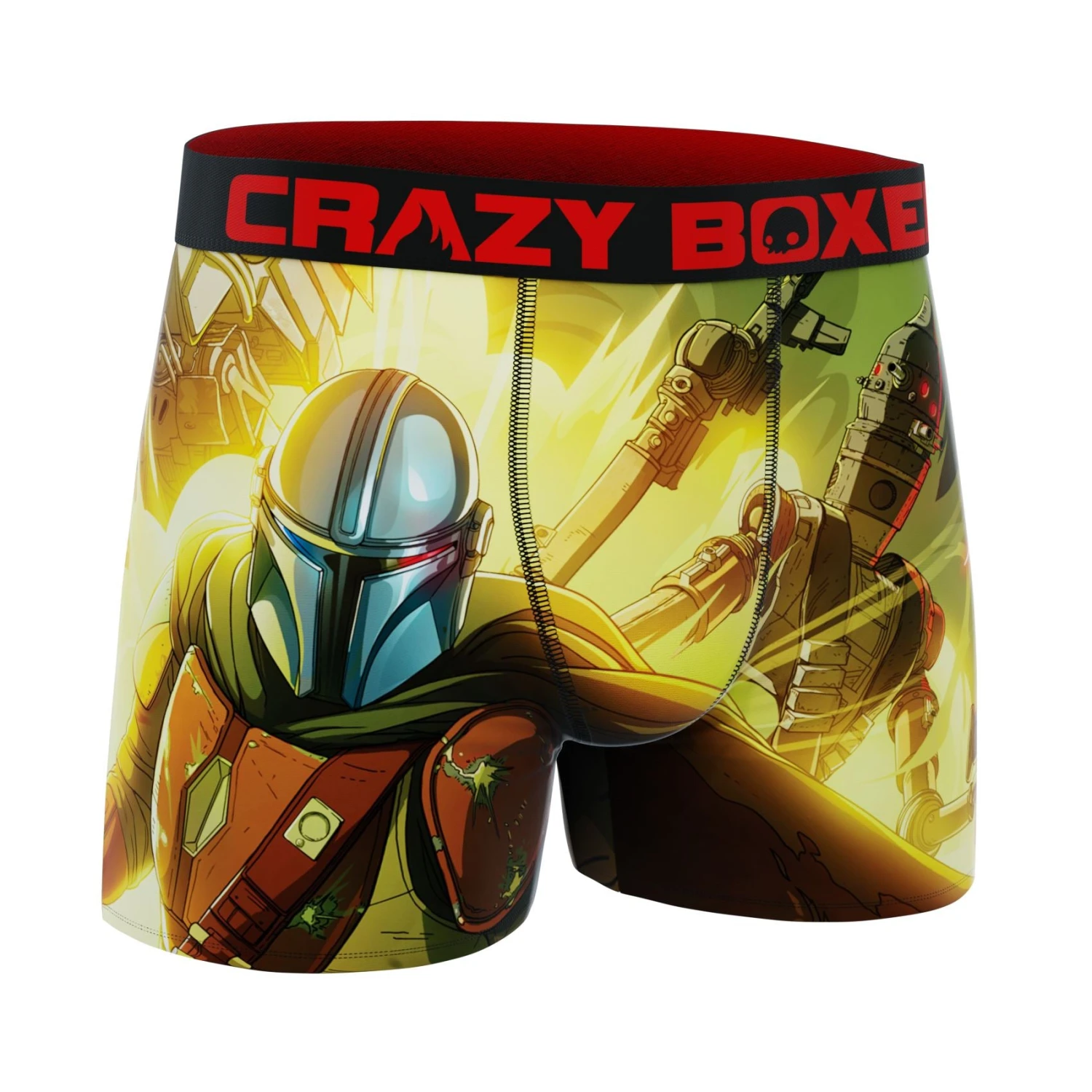 CRAZYBOXER The Mandalorian Perso Yellow Men's Boxer Briefs 3 CRAZYBOXER The Mandalorian Perso Yellow Men's Boxer Briefs - Image 3
