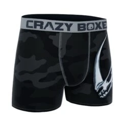 CRAZYBOXER The Mandalorian Black Head Men's Boxer Briefs -Crazy Boxer CBMAN01RIN 3