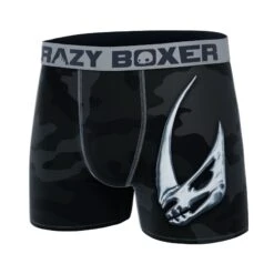CRAZYBOXER The Mandalorian Black Head Men's Boxer Briefs -Crazy Boxer CBMAN01RIN 4