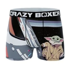 CRAZYBOXER The Mandalorian Space Yoda Men's Boxer Briefs