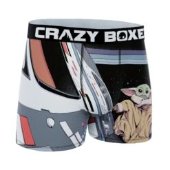 CRAZYBOXER The Mandalorian Space Yoda Men's Boxer Briefs -Crazy Boxer CBMAN01SHIP 3