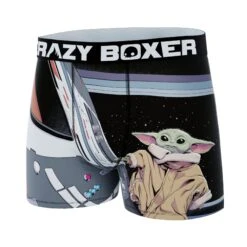 CRAZYBOXER The Mandalorian Space Yoda Men's Boxer Briefs -Crazy Boxer CBMAN01SHIP 4