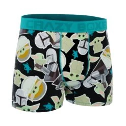 CRAZYBOXER The Mandalorian Baby Yoda Men's Boxer Briefs -Crazy Boxer CBMAN01STICK 3