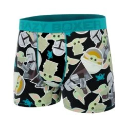 CRAZYBOXER The Mandalorian Baby Yoda Men's Boxer Briefs -Crazy Boxer CBMAN01STICK 4