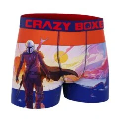 CRAZYBOXER The Mandalorian War Red Men's Boxer Briefs -Crazy Boxer CBMAN01TRI 3