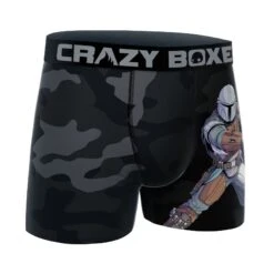 CRAZYBOXER The Mandalorian Black Perso Men's Boxer Briefs -Crazy Boxer CBMAN01WAY 3