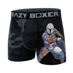 CRAZYBOXER The Mandalorian Black Perso Men's Boxer Briefs -Crazy Boxer CBMAN01WAY 4