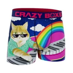 CRAZYBOXER Meme Cat Piano Men's Boxer Briefs -Crazy Boxer CBMEM0101KEYB 3