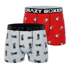 CRAZYBOXER Cann Motocycle Men's Boxer Briefs (2 Pack)