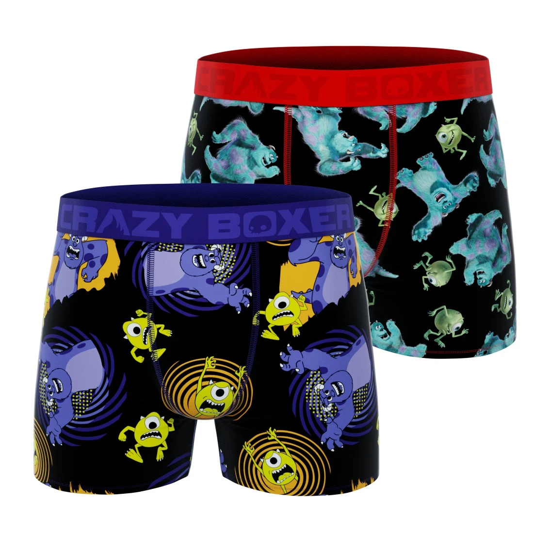 CRAZYBOXER Disney Monsters Team Men's Boxer Briefs (2 Pack) 1 CRAZYBOXER Disney Monsters Team Men's Boxer Briefs (2 Pack)
