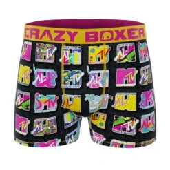 CRAZYBOXER MTV Men's Boxer Briefs (Pack 2 -Crazy Boxer CBMTV0101X2A5 6