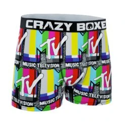 CRAZYBOXER Mtv Colored Logo Men's Boxer Briefs (Creative Packaging) -Crazy Boxer CBMTV0102MTV1N 3