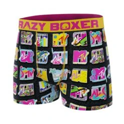CRAZYBOXER MTV Logo Men's Boxer Briefs -Crazy Boxer CBMTV01MTVS 4
