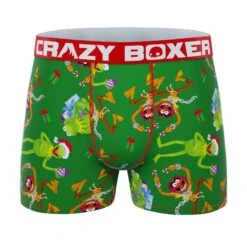 CRAZYBOXER Disney The Muppets Show Group Holiday Men's Boxer Briefs