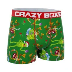 CRAZYBOXER Disney The Muppets Show Group Holiday Men's Boxer Briefs -Crazy Boxer CBMUP0107GREN 3