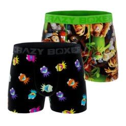 CRAZYBOXERThe Muppets Group Kermit Men's Boxer Briefs (2 Pack)