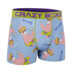 CRAZYBOXER Men's SpongeBob Patrick Breathable Soft Boxer Briefs 6 CRAZYBOXER Men's SpongeBob Patrick Breathable Soft Boxer Briefs -Crazy Boxer CBNIC01BORD 3