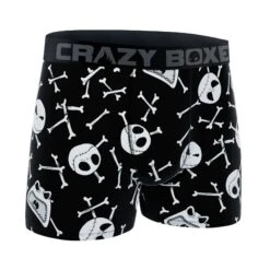 CRAZYBOXER Disney Nightmare Before Christmas Halloween Bone Men's Boxer Briefs 6 CRAZYBOXER Disney Nightmare Before Christmas Halloween Bone Men's Boxer Briefs -Crazy Boxer CBNIG0101BONE 3