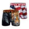 CRAZYBOXER Outdoor Tiger Eagle Men's Boxer Briefs (2 Pack)