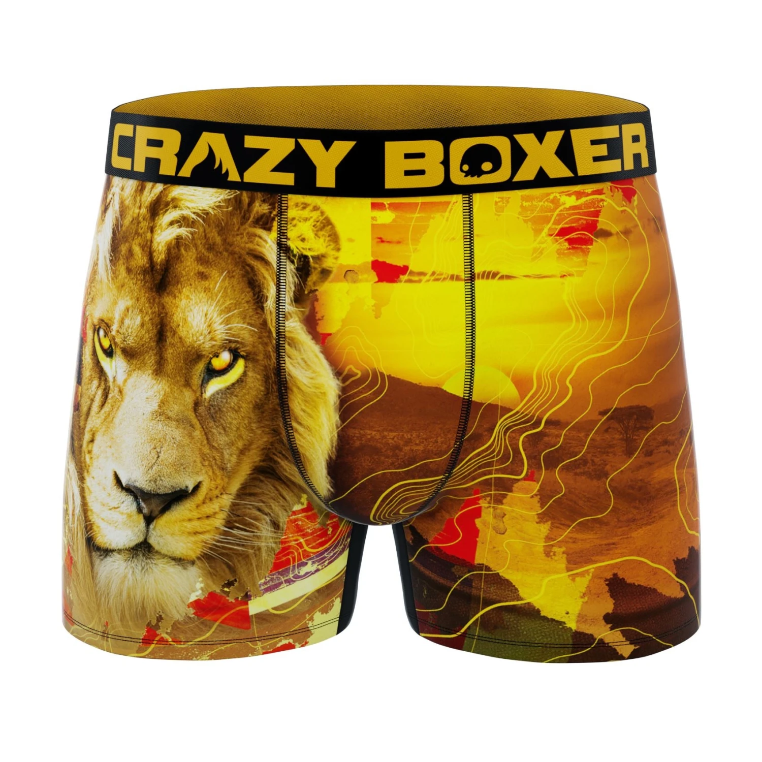 CRAZYBOXER Outdoor Snake Lion Men's Boxer Briefs (2 Pack) 2 CRAZYBOXER Outdoor Snake Lion Men's Boxer Briefs (2 Pack) - Image 2