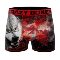 CRAZYBOXER Outdoor Wolf Bear Men's Boxer Briefs (2 Pack) -Crazy Boxer CBOUT0103X2A3 6