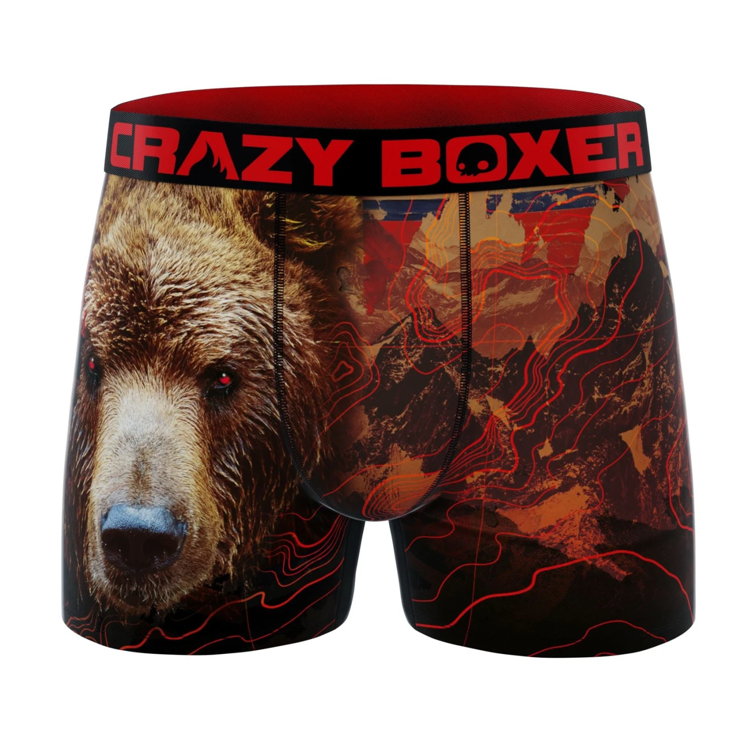 CRAZYBOXER Outdoor Deer Bear Men's Boxer Briefs (3 Pack) 2 CRAZYBOXER Outdoor Deer Bear Men's Boxer Briefs (3 Pack) - Image 2