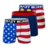 CRAZYBOXER USA Flags Outdoor Men's Boxer Briefs (3 Pack)