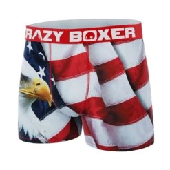 CRAZYBOXER Eagle Flag All Star Men's Boxer Briefs 7 CRAZYBOXER Eagle Flag All Star Men's Boxer Briefs -Crazy Boxer CBOUT01EAG1B 4