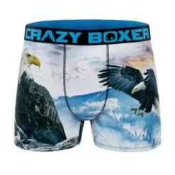 CRAZYBOXER Men's Boxer Briefs Wild American Flag And Eagle (2 Pack) -Crazy Boxer CBOUT01X2A1 6